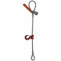 Hsi Sngl Leg Sliding Choker Wire Rope Slng, 3/4 in dia, 12ft L, Flemish Loop to HD Thimble, 5.6 ton 105B3/4XCHD-12